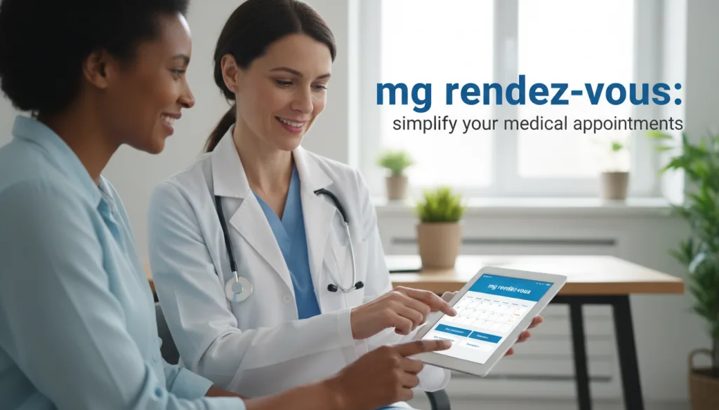 mg rendez-vous vous aide à simplifier la prise de rendez-vous médicaux rapidement et facilement, pour un suivi de santé optimal.